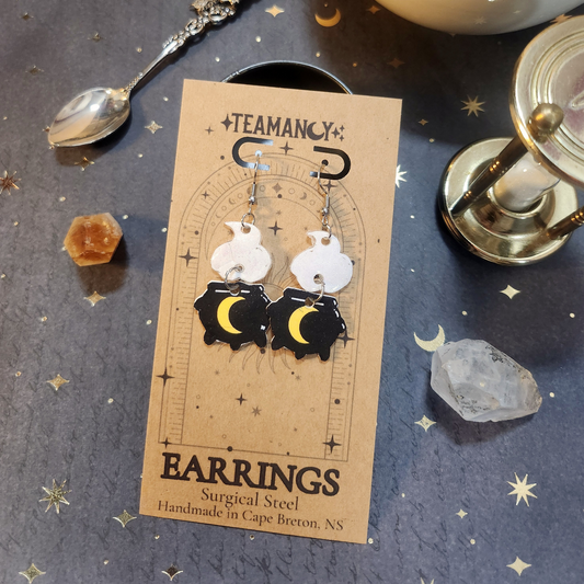 Steaming Cauldron Earrings