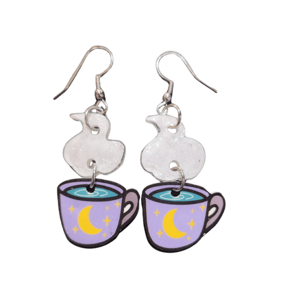 Steaming Tea Mug Earrings